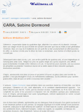 CARA, Sabine Dormond -  Webliterra, 30 aot 2021 (cliquer ICI)