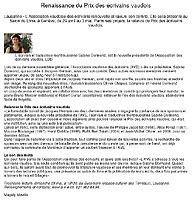 Article paru dans Le Rgional no 561 du mardi 26 avril 2011 (cliquer ICI)