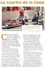 Le sourire de la Coop - Sabine Dormond - Article paru dans L'air du temps de Riviera-Chablais le 10 avril 2024