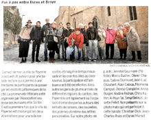 Balade lecture, Payerne - Pas à pas entre livres et Broye - Journal de la Broye, 30 septembre 2020 (cliquer ICI)