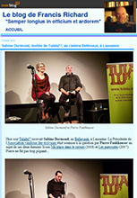 Sabine Dormond, invitée de Tulalu!?, au cinéma Bellevaux, à Lausanne - mardi 5 février 2019