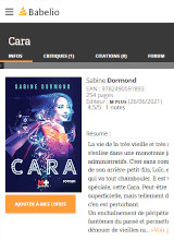Cara, Sabine Dormond - LinstantDesLecteurs - Babelio, 11 août 2021 (cliquer ICI)