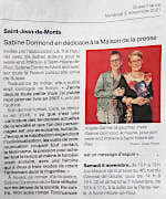 Sabine Dormond en dédicace à la Maison de la presse, St-Jean-de-Monts, le 5 novembre 2021 (cliquer ICI)