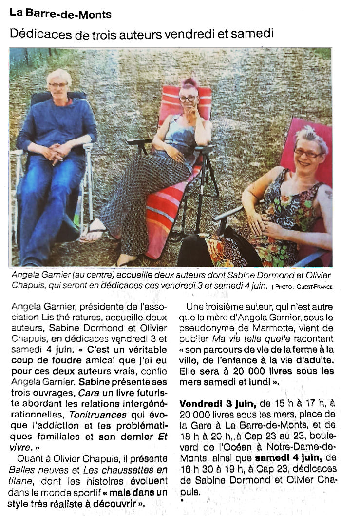 La Barre-de-Monts. Ouest France, vendredi 3 juin 2022