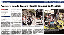 Première ballade réussie au coeur de Moudon - Article La Broye du 28 juin 2018 (cliquer ICI)